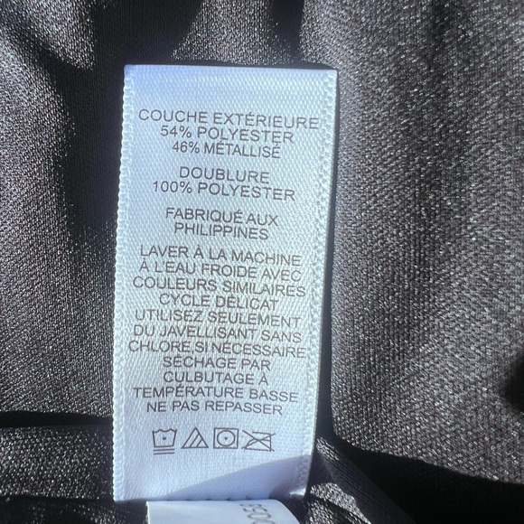 Express Metallic Shimmering Black Spaghetti Strap Tank Top Camisole - Picture 8 of 9